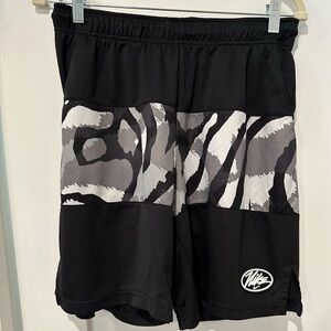 Nike dri-fit training shorts. Black, white, grey. Medium.